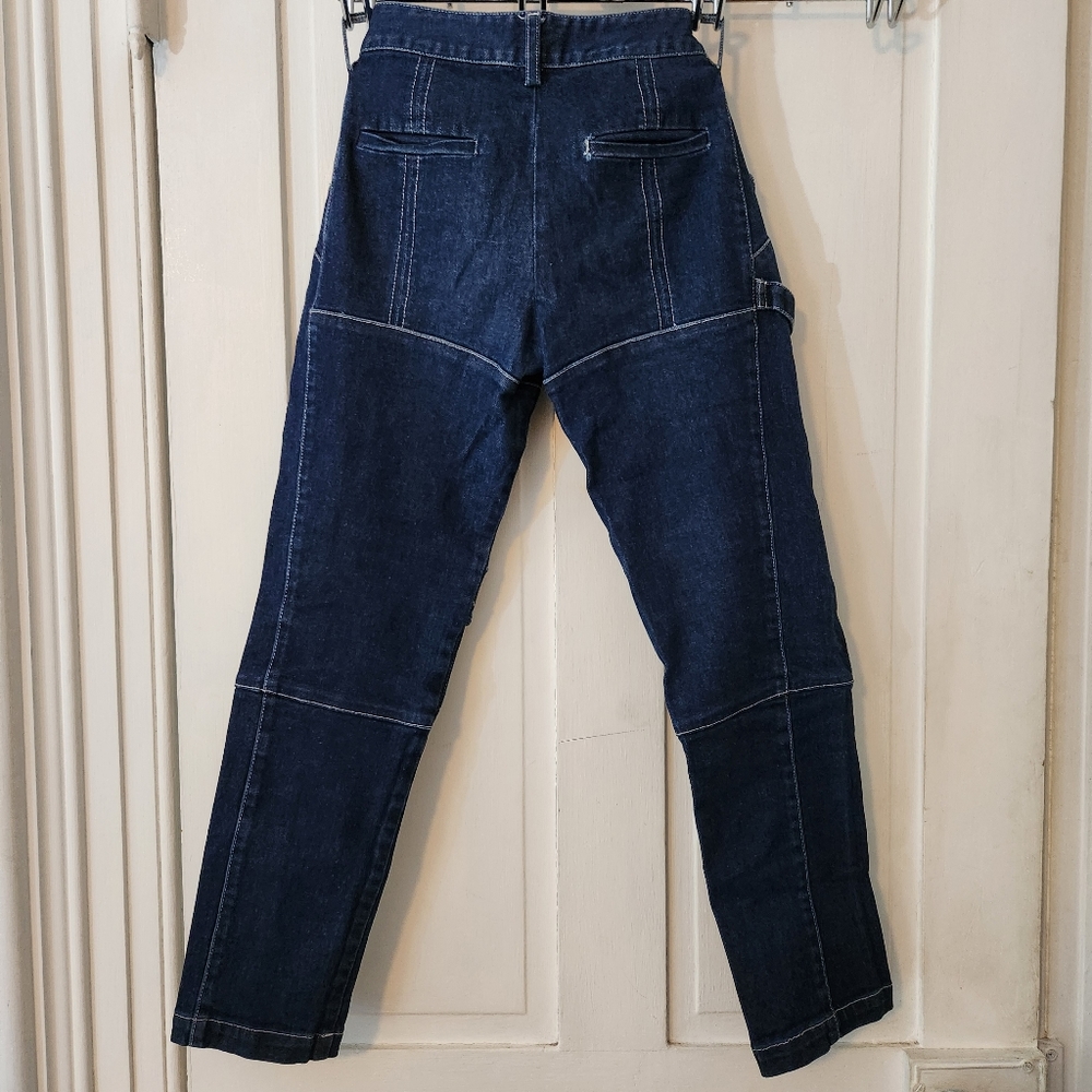 Opening Ceremony Medium Wash Blue Denim Carpenter White Stitch Detail Jeans - Picture 5 of 10